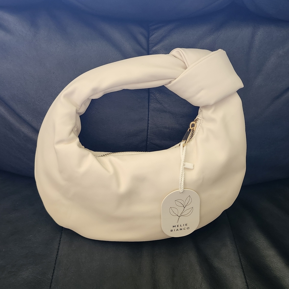 Melie Bianco Elegant Cream Hobo Bag